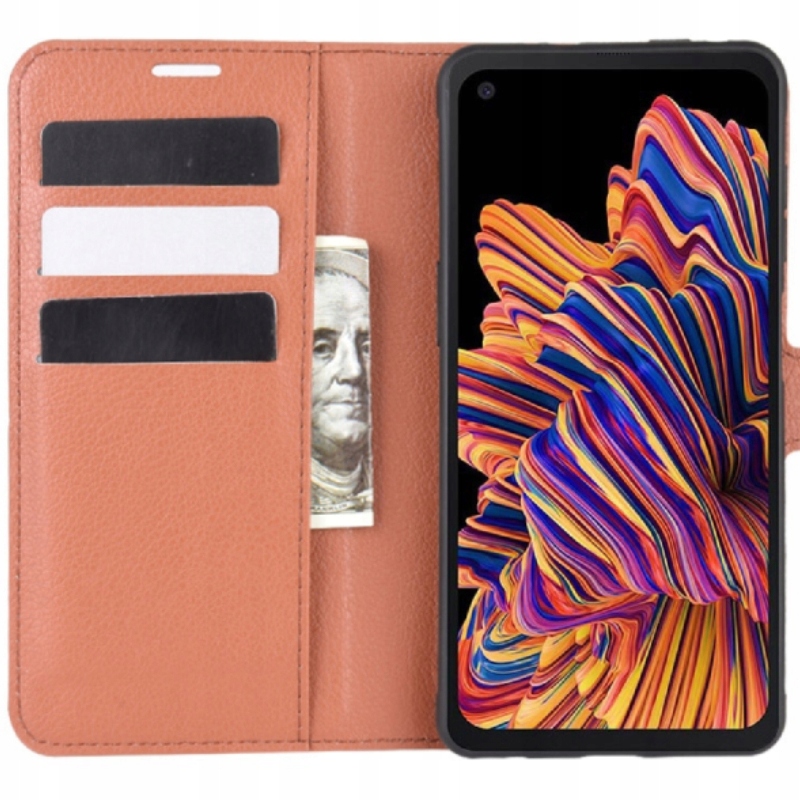 

Etui Z Klapką Portfel Litchi Do Galaxy Xcover Pro