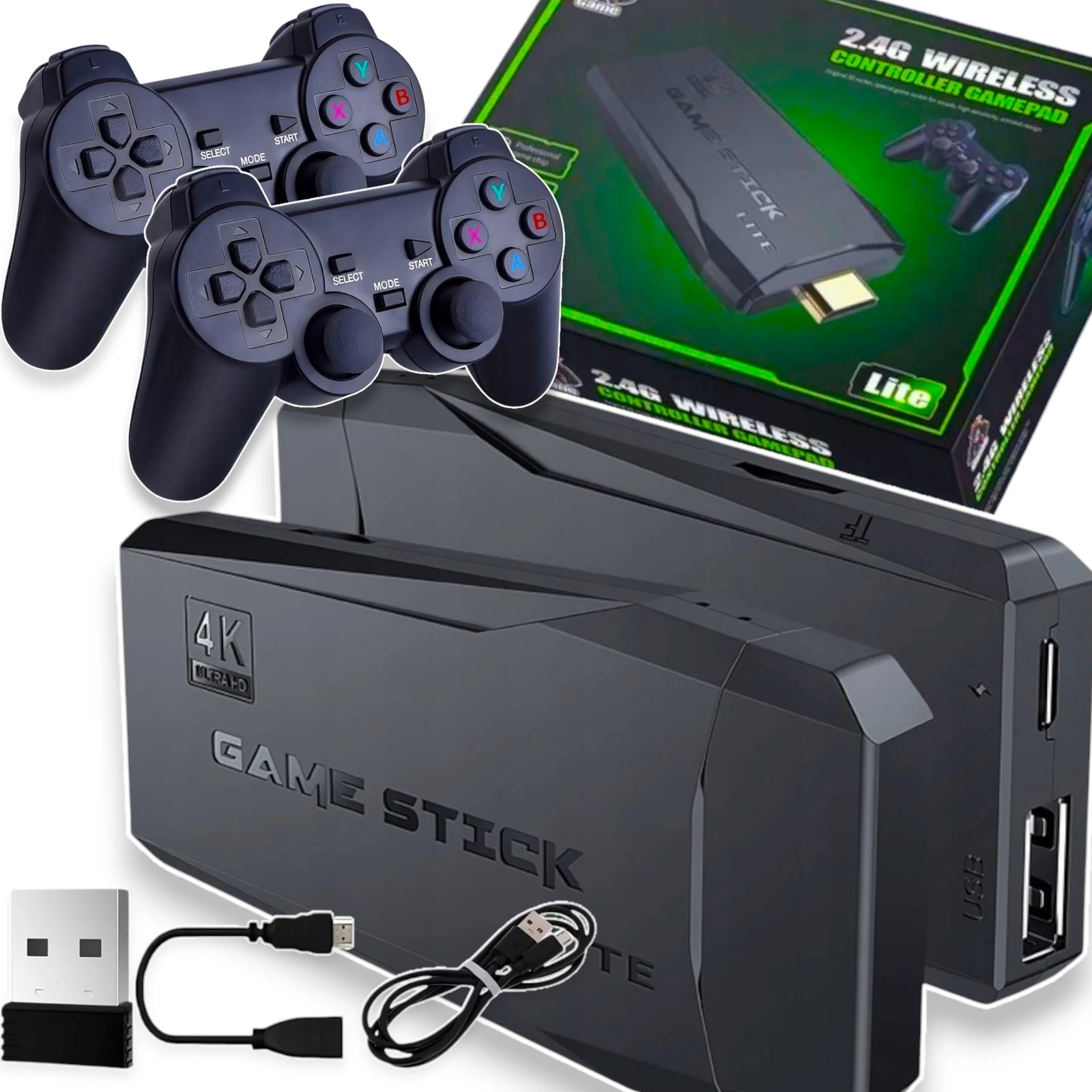 Retro Konzola Pro Televizor S Více Než 2 000 Hrami Dva Přenosné Ovladače Hdmi Tv