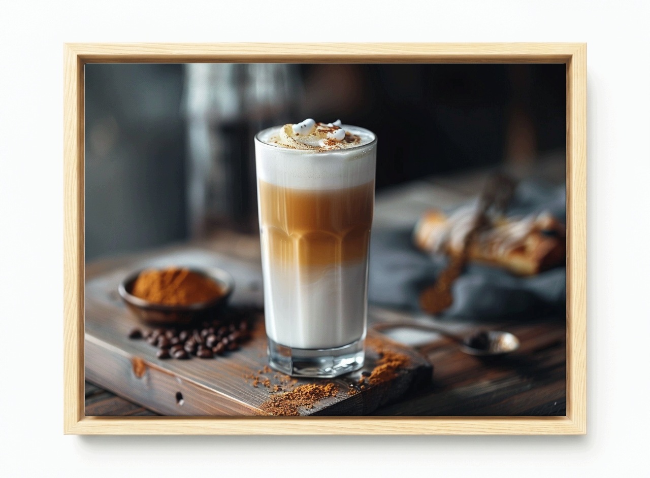 Obraz Rama American Box Káva Latte Macchiato Kavárna Coffee Cafe 60x40