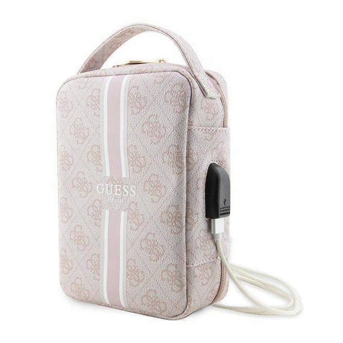 Organizérová taška Guess 4G Stripes růžová