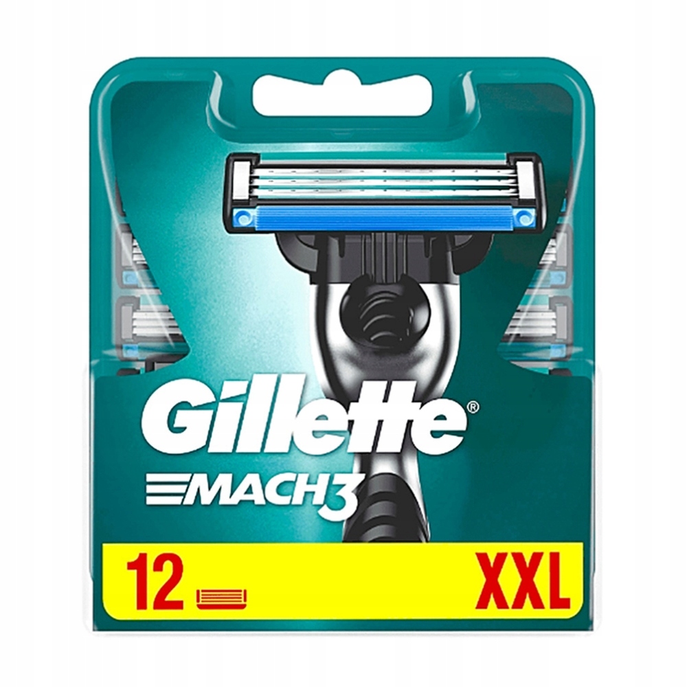 

12 x Gillette Mach 3 Ostrza Wkłady Nożyki Oryginał