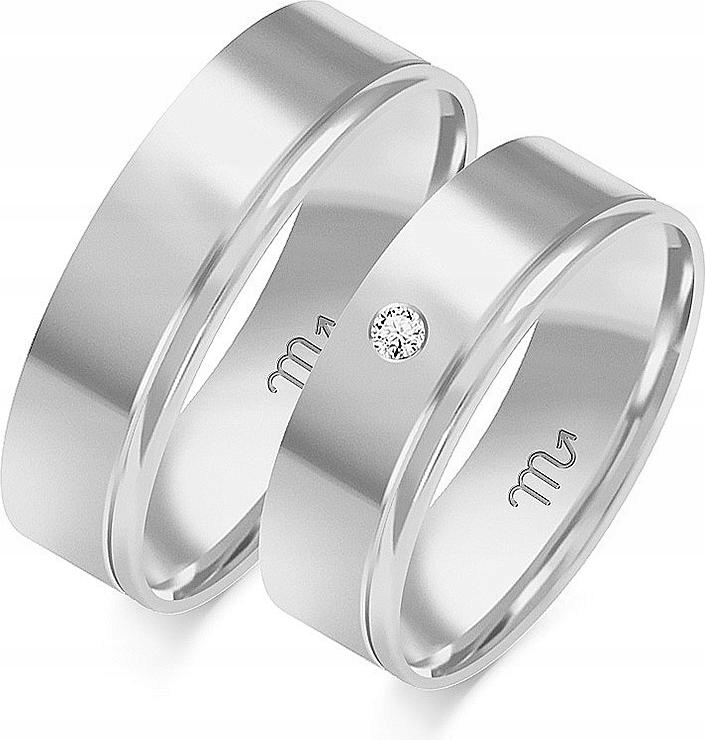 Bílé zlato snubní prsteny moderní 14K 585 r11 12 13 model dámský pánský gravírování