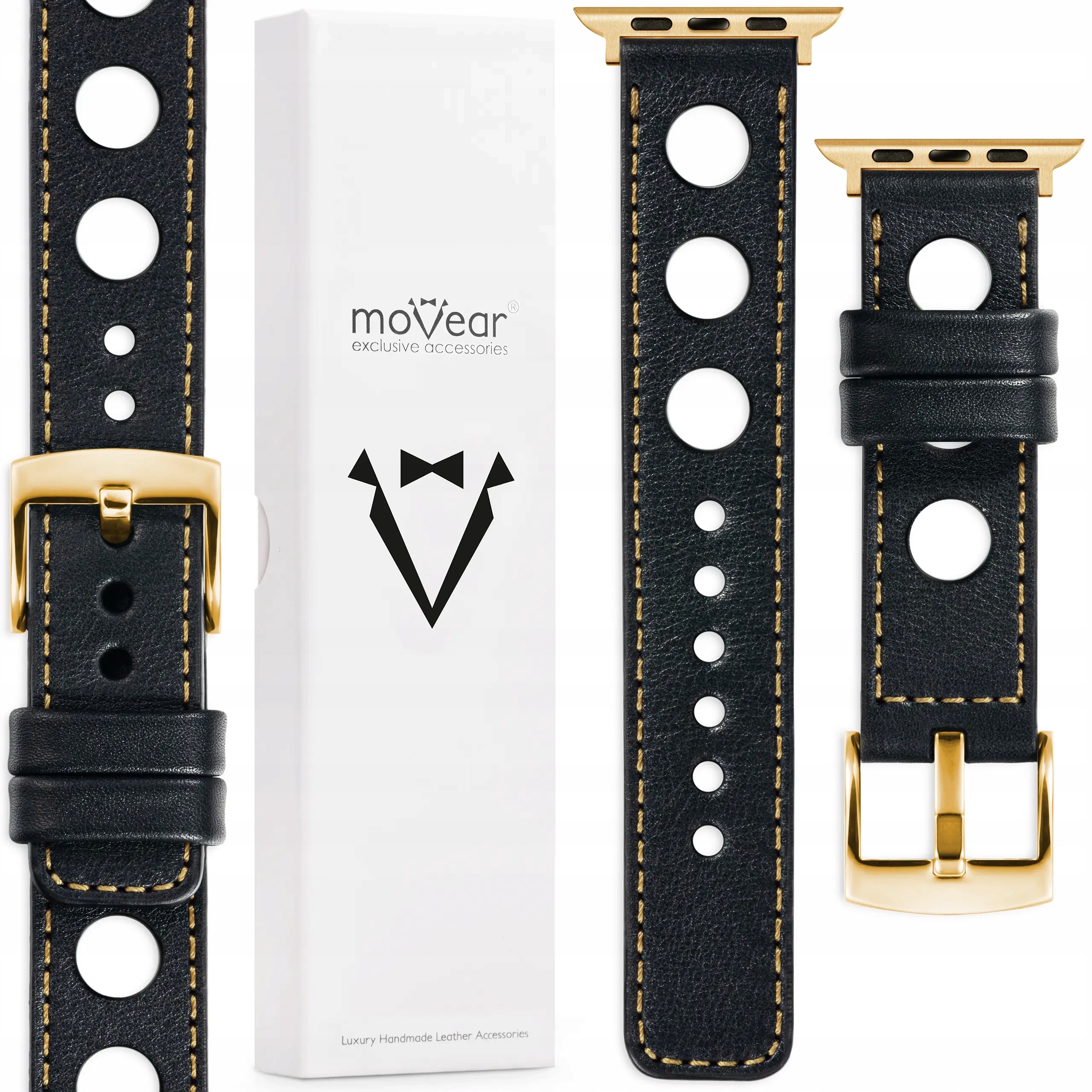 Řemínek pro Apple Watch 10 9 8 7 6 5 Se 42-40 mm Kožený Exkluzivní Movear