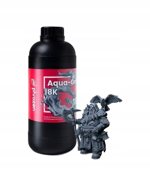 Phrozen pryskyřice Aqua Grey Gray Šedá 8K Přesná 1 kg 1L pro 3D tiskárnu