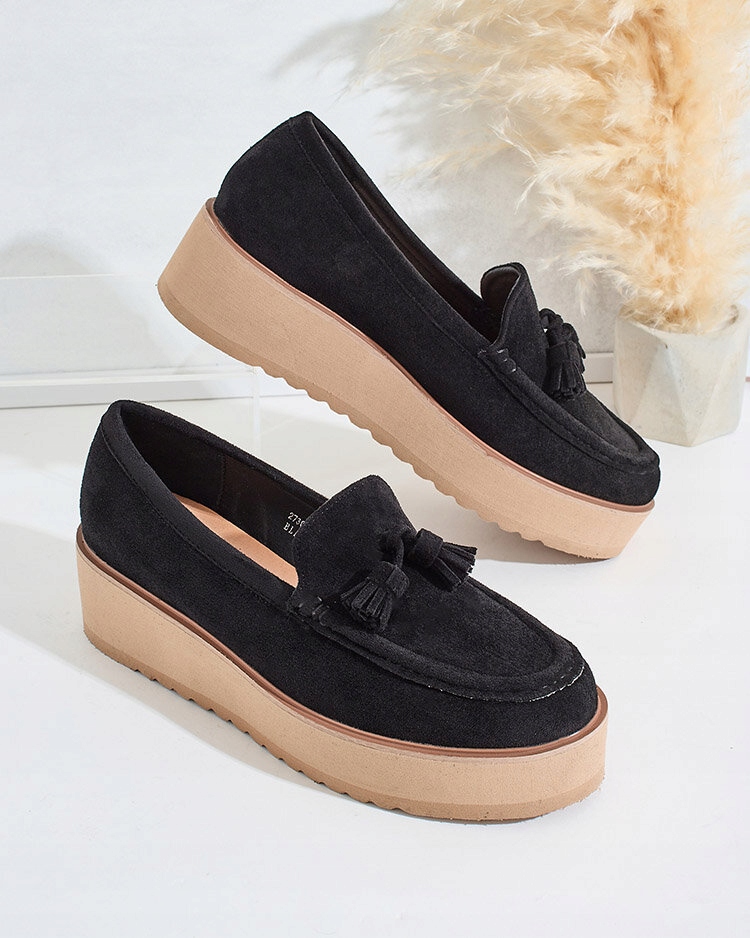 CZARNE MOKASYNY DAMSKIE ZERENT 38 Płeć kobieta