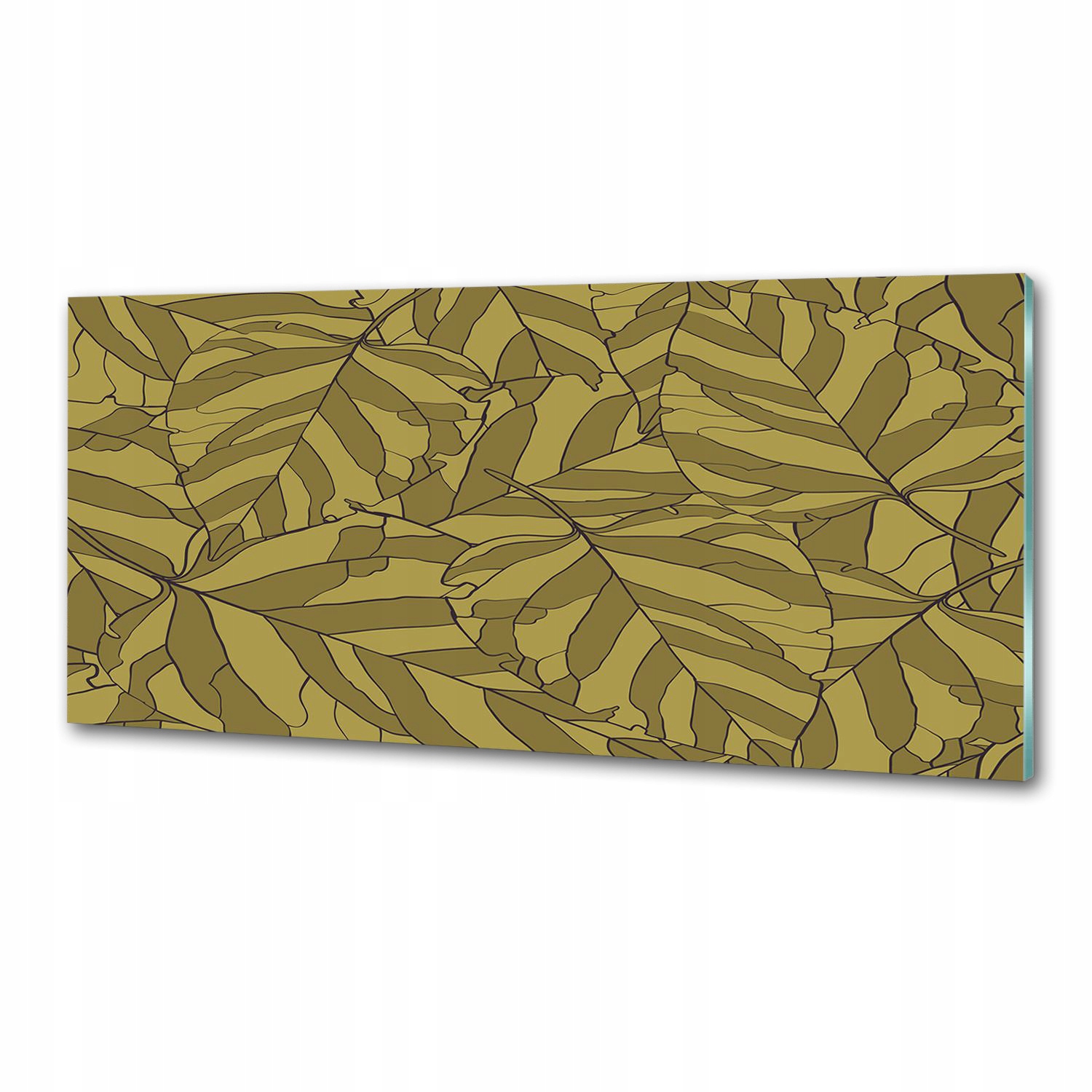 Sklenený panel do kuchyne Listy 125 x 50 cm Lepidlo