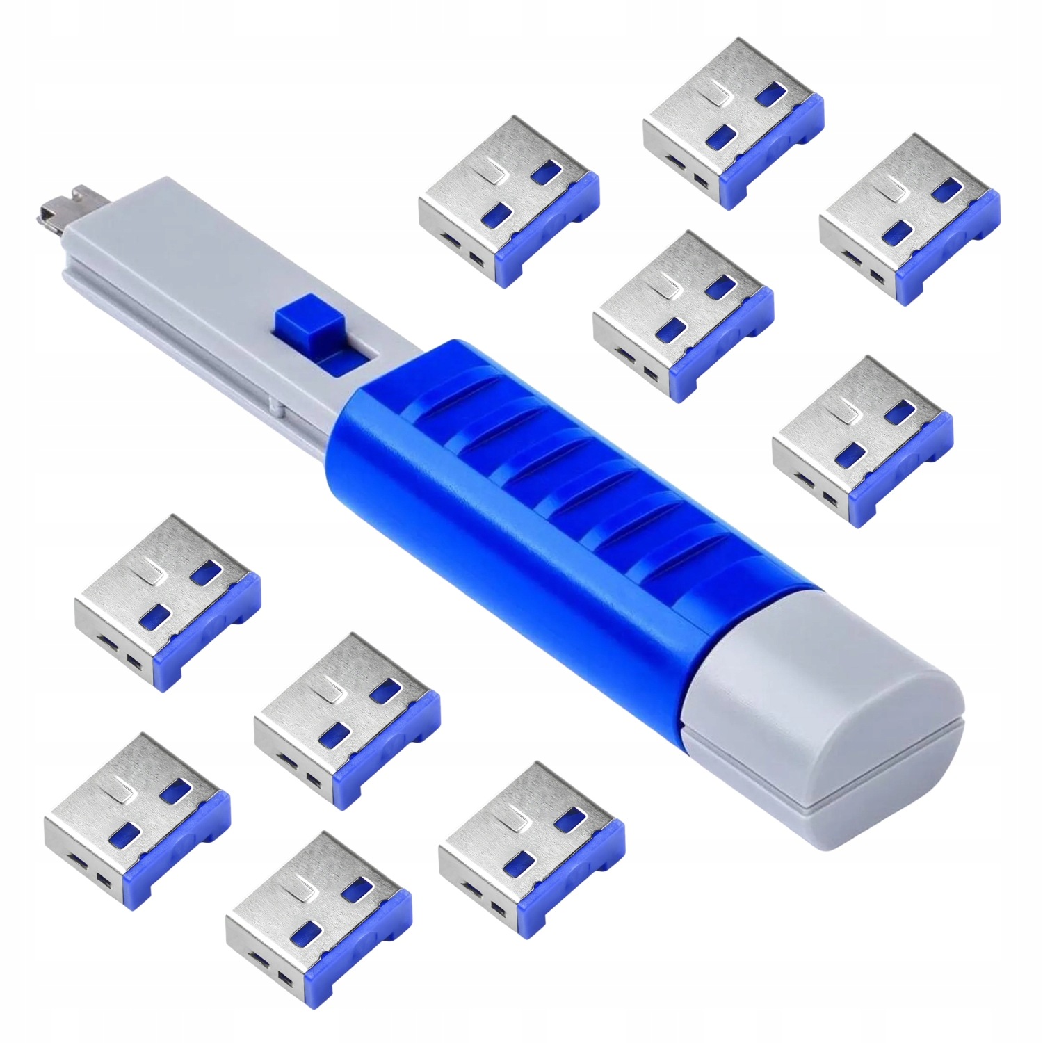 Blokování Usb portu Usb-a fyzické 10 Ks. Smartkeeper UL03P1DB klíč U03DB