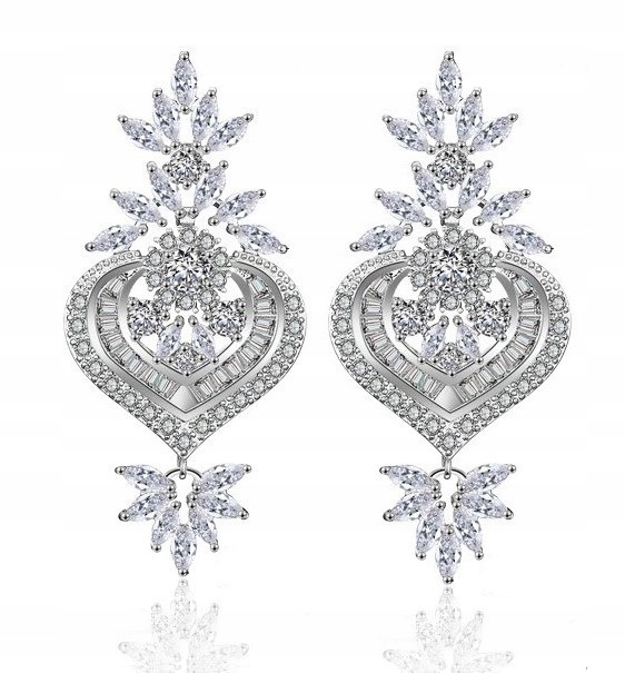 Exkluzivní Náušnice Svatební Diamantové Zirkony