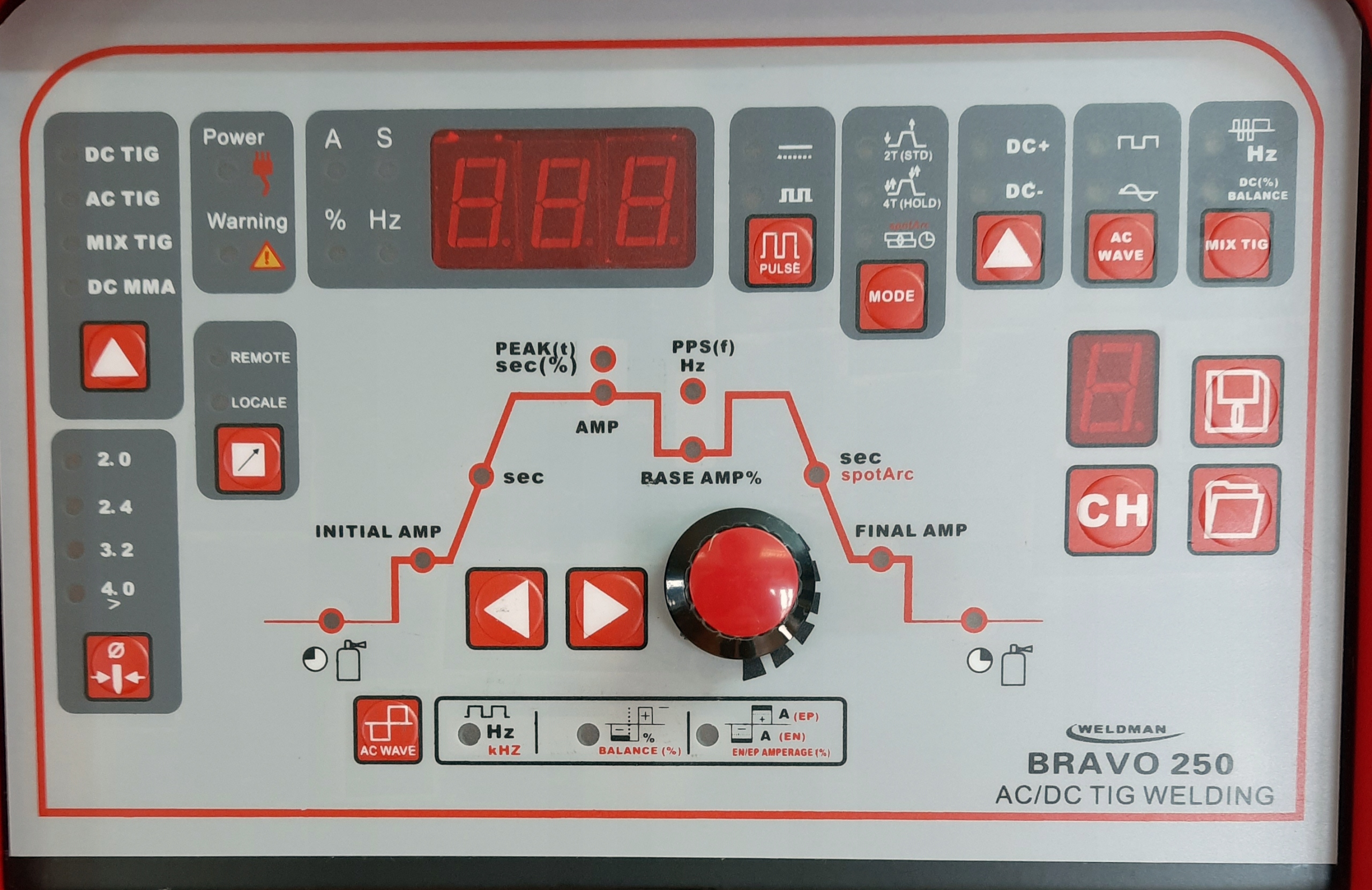 Spawarka tig AC DC Puls 250 A IGBT HF MMA Zestaw Marka Weldman