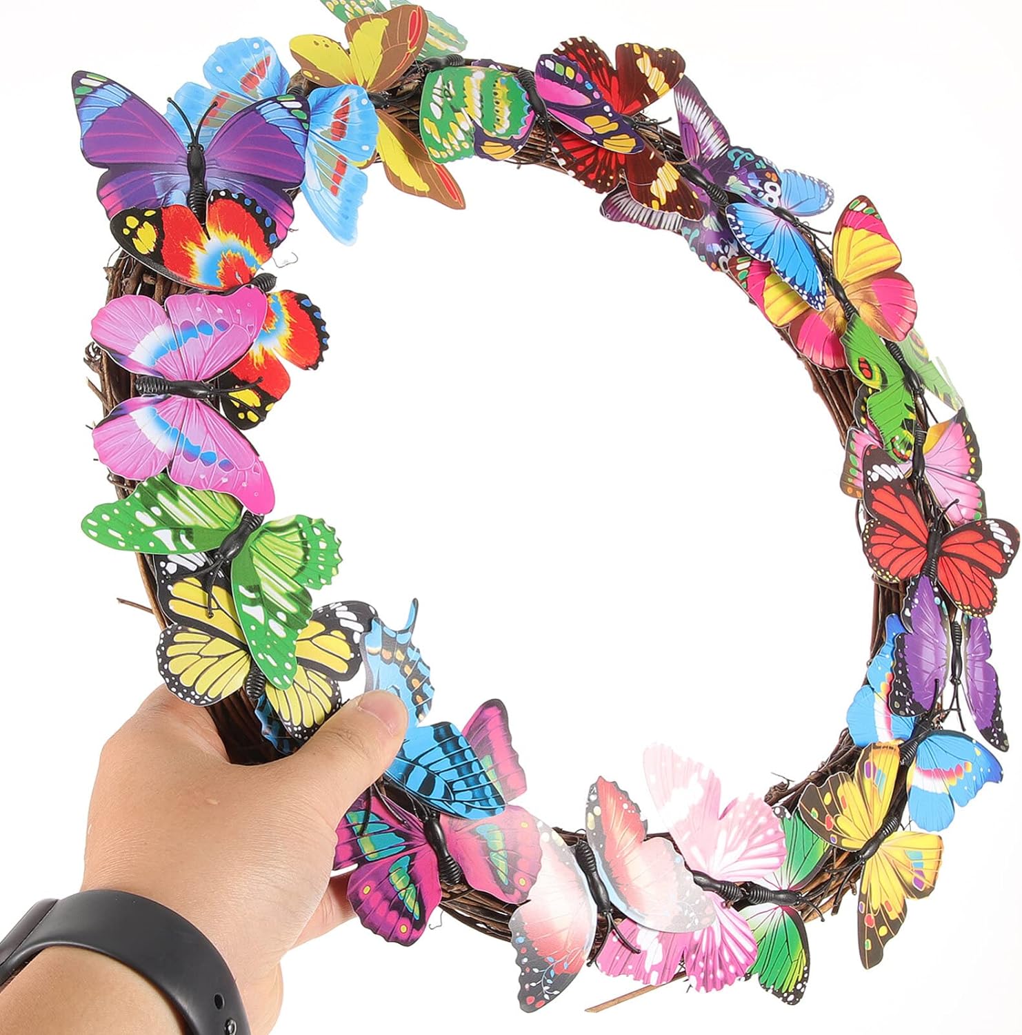 WIOSENNY WIANEK NA DRZWI DEKORACJA MOTYLE MOTYLKI 3D WIKLINOWY WIENIEC