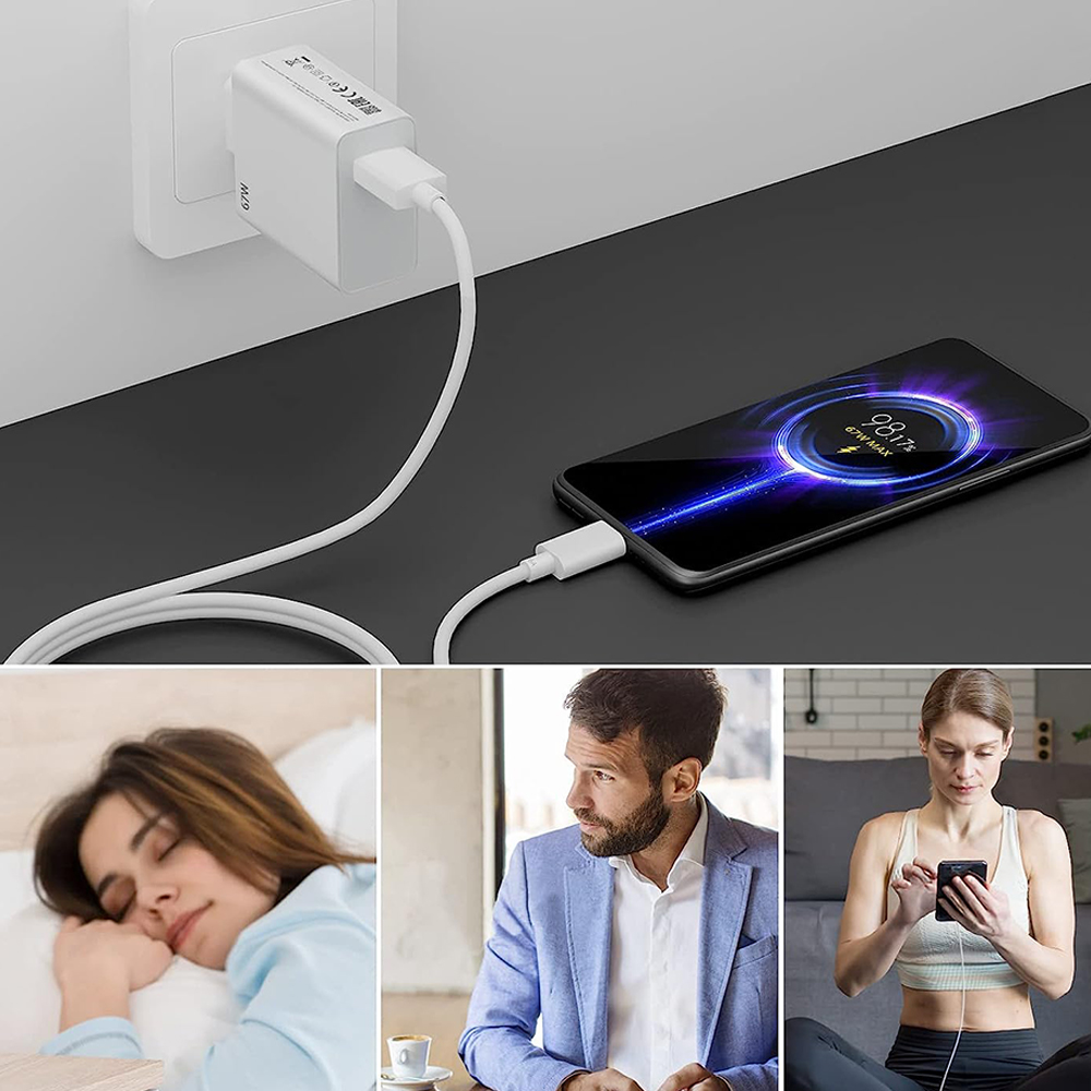 Ładowarka Xiaomi 67W Mi Turbo Charge USB C + Kabel Zgodność ze standardem Quick Charge 1.0 Quick Charge 2.0 Quick Charge 3.0
