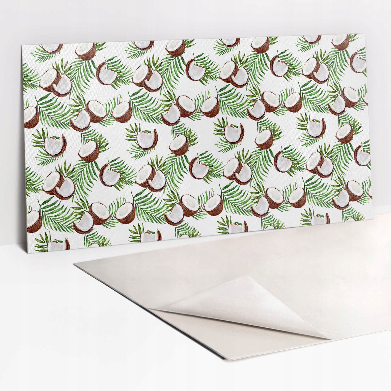 Vinylová Pvc nástěnná podložka samolepicí dekor Kokos a palma 100x50 cm