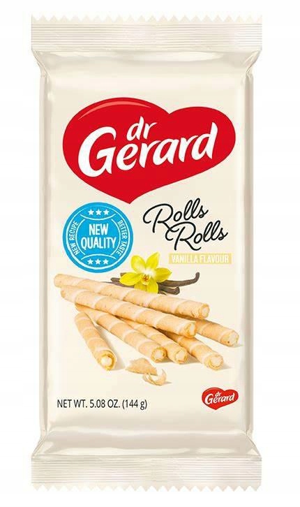 20 Sztuk Gerard Rolls Rolls Waniliowa 144G Rurki Waflowe