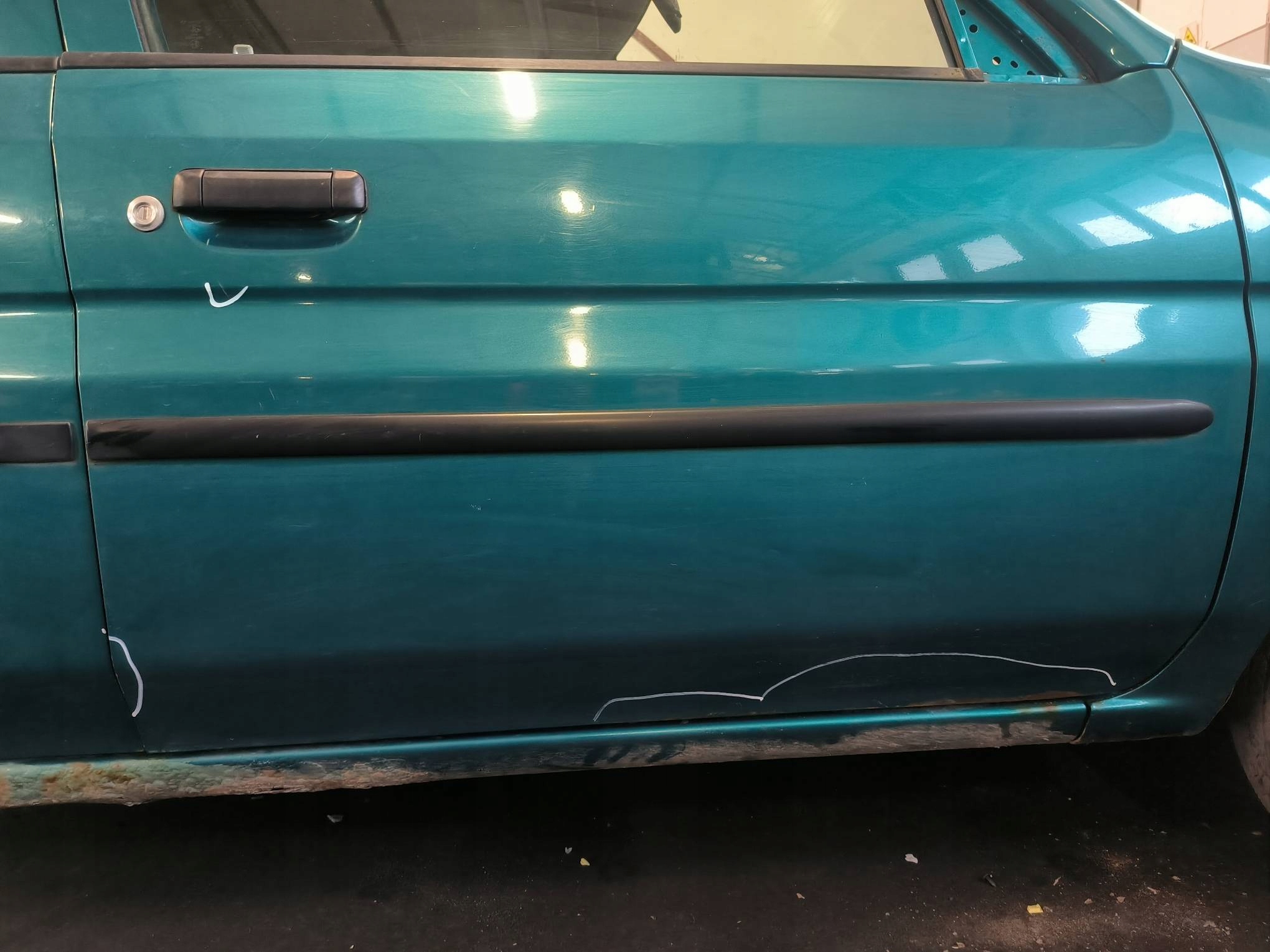 door right front green MAZDA DEMIO and