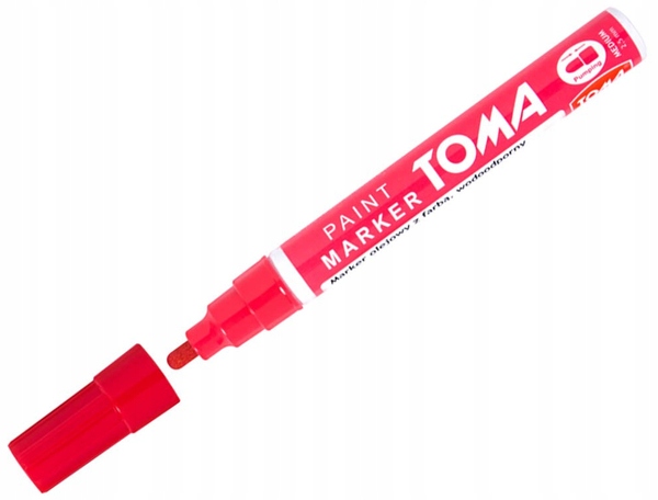MARKER OLEJNY MEDIUM 2,5 mm CZERWONY 440 TOMA