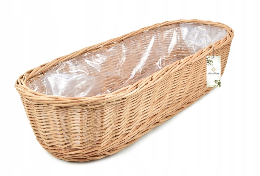 Skrzynka balkonowa na kwiaty Balkonówka wiklinowa Osłonka Wiklina 60 cm F