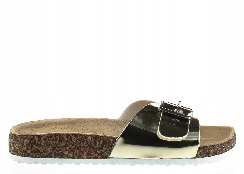 

Ładne Błyszczące Klapki Damskie Klamerka Hit 37