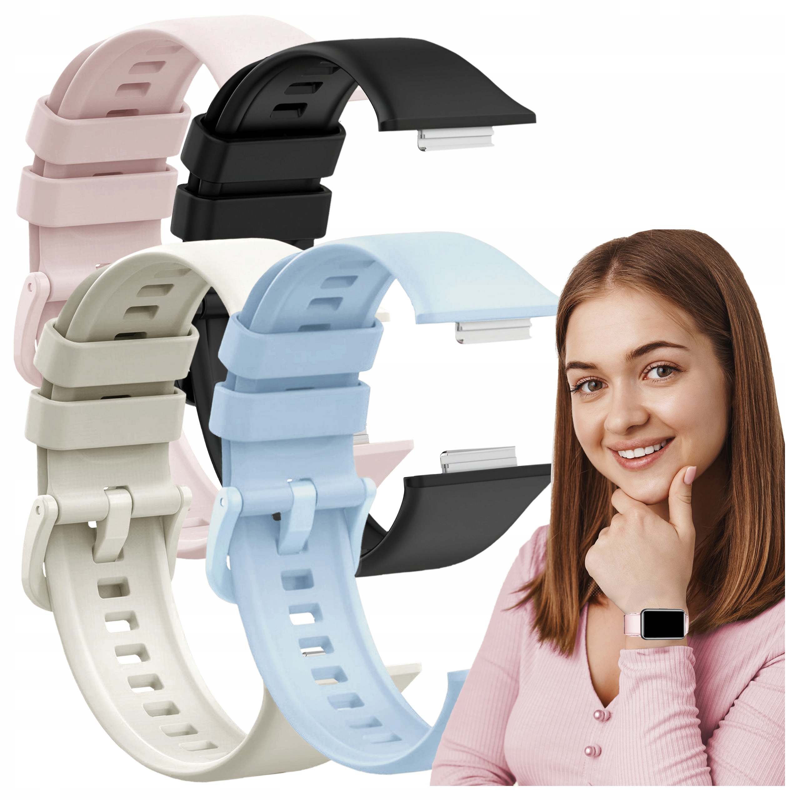 Zestaw 4x pasek do Huawei Watch Fit 2 opaska do zegarka smartwatcha mocna