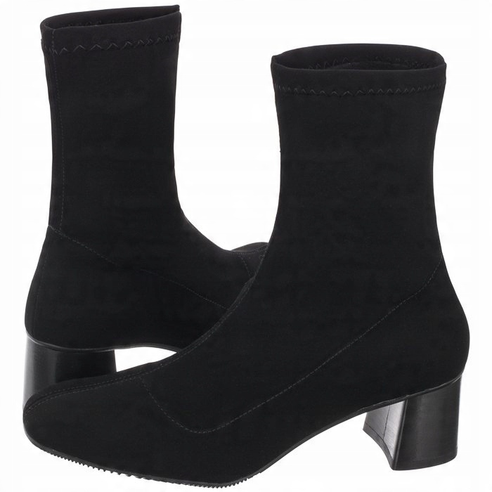 

Buty Damskie Botki Ryłko na Obcasie Czarne 5WVS4