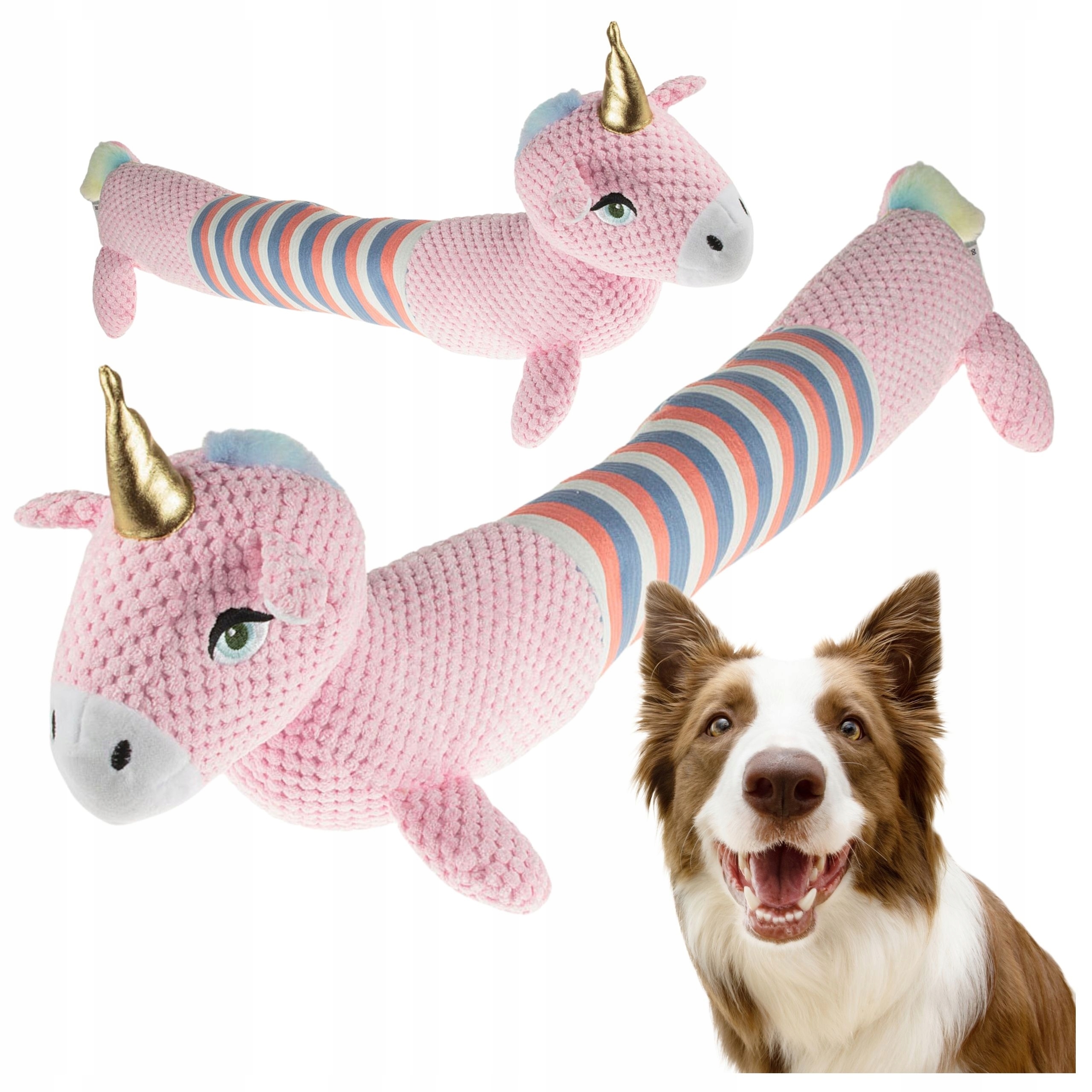 Levně Hračka pro psy Jednorožec Giga dlouhá s pískátky až 78 cm Unicorn