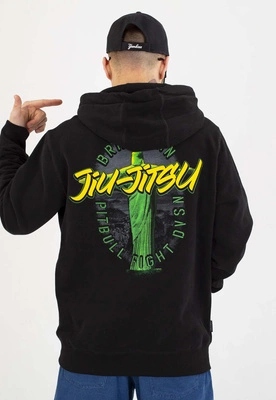 Mikina Pit Bull S Kapucí Bjj Fight Dvso černá