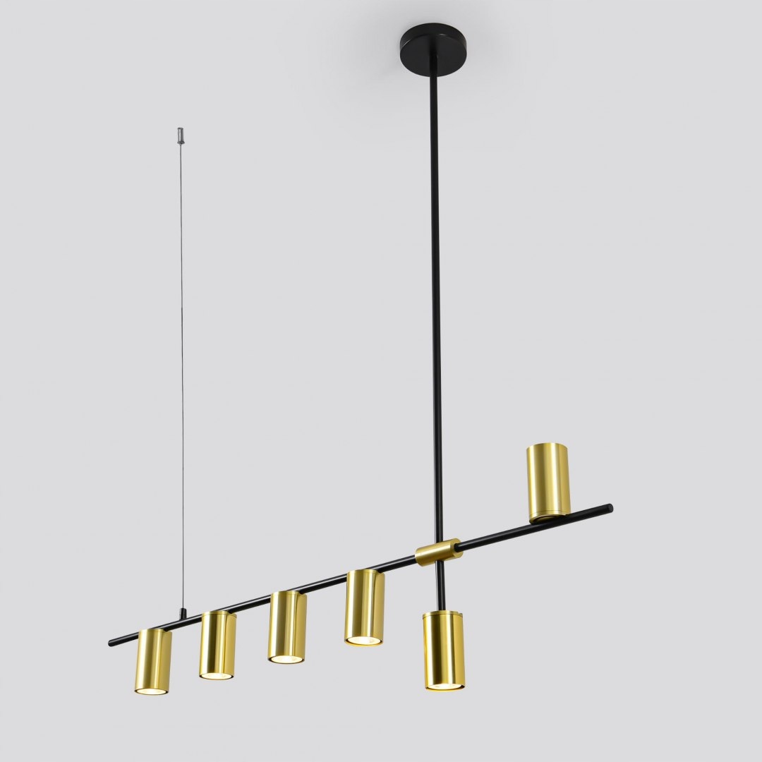 Lampa wisząca żyrandol Arizona czarno złota 6xGU10 Light Prestige
