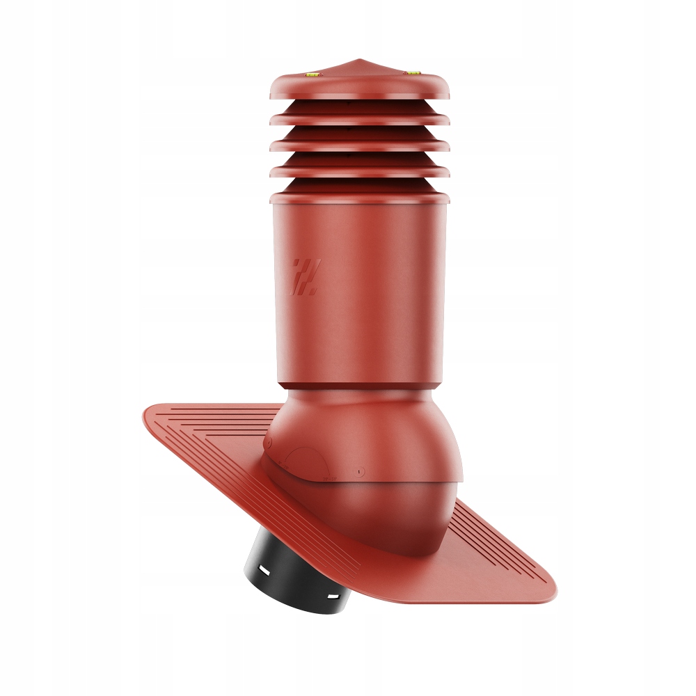 větrací komín Izolovaný HiVent fi125 pod asfaltový šindel/pape Červený