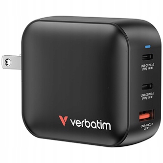 Verbatim Ładowarka Mini GaN Usb-cr Pd 100W Usb-a wymienne końcówki 32230