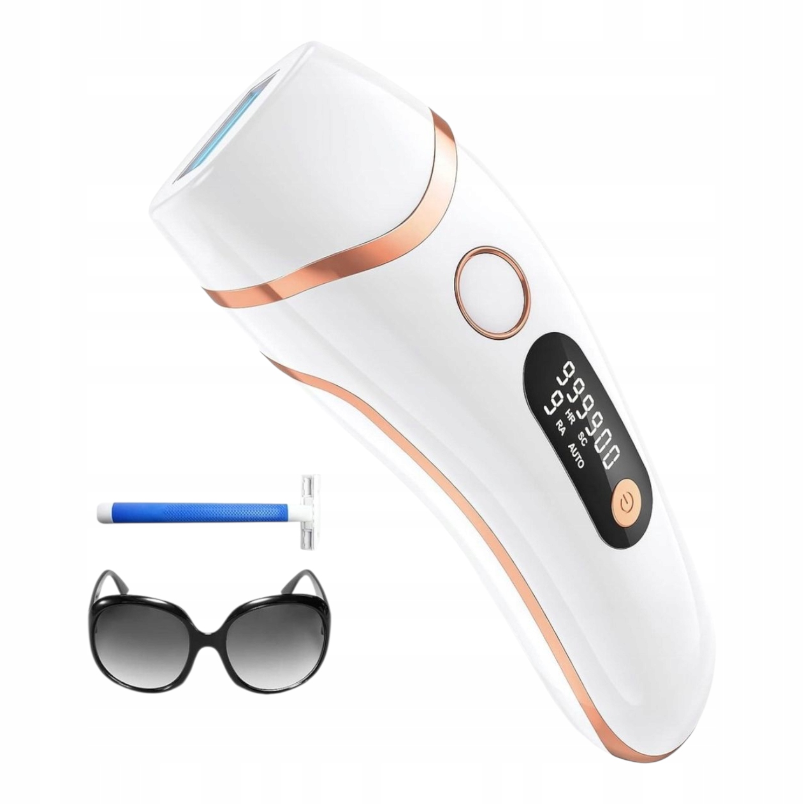 Depilator laserowy Ipl Haarlosy 999900 impulsów z chłodzeniem twarz ciało