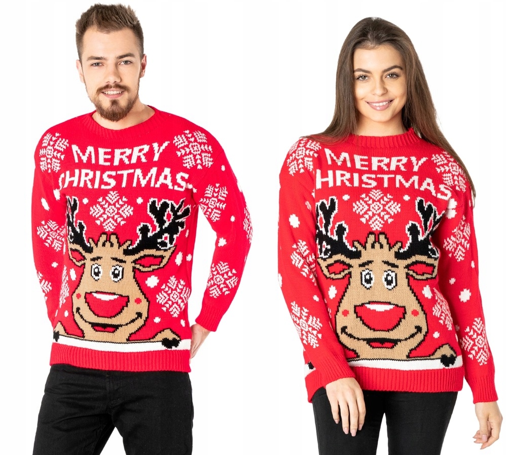 2 Teplé Vánoční Svetry Svetr na Vánoce pro Páry a Rodinu 956/01