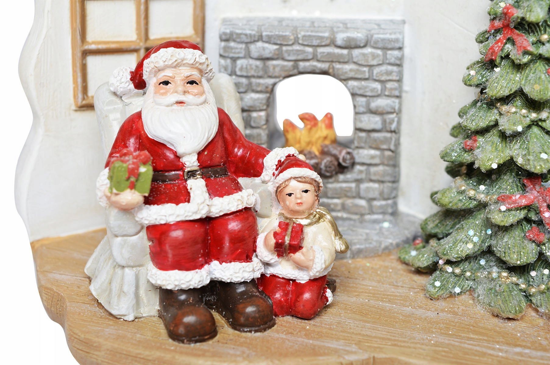 DOMEK LAMPKI LED MIKOŁAJ OZDOBA ŚWIĄTECZNA PREZENT Marka GlamurProjekt