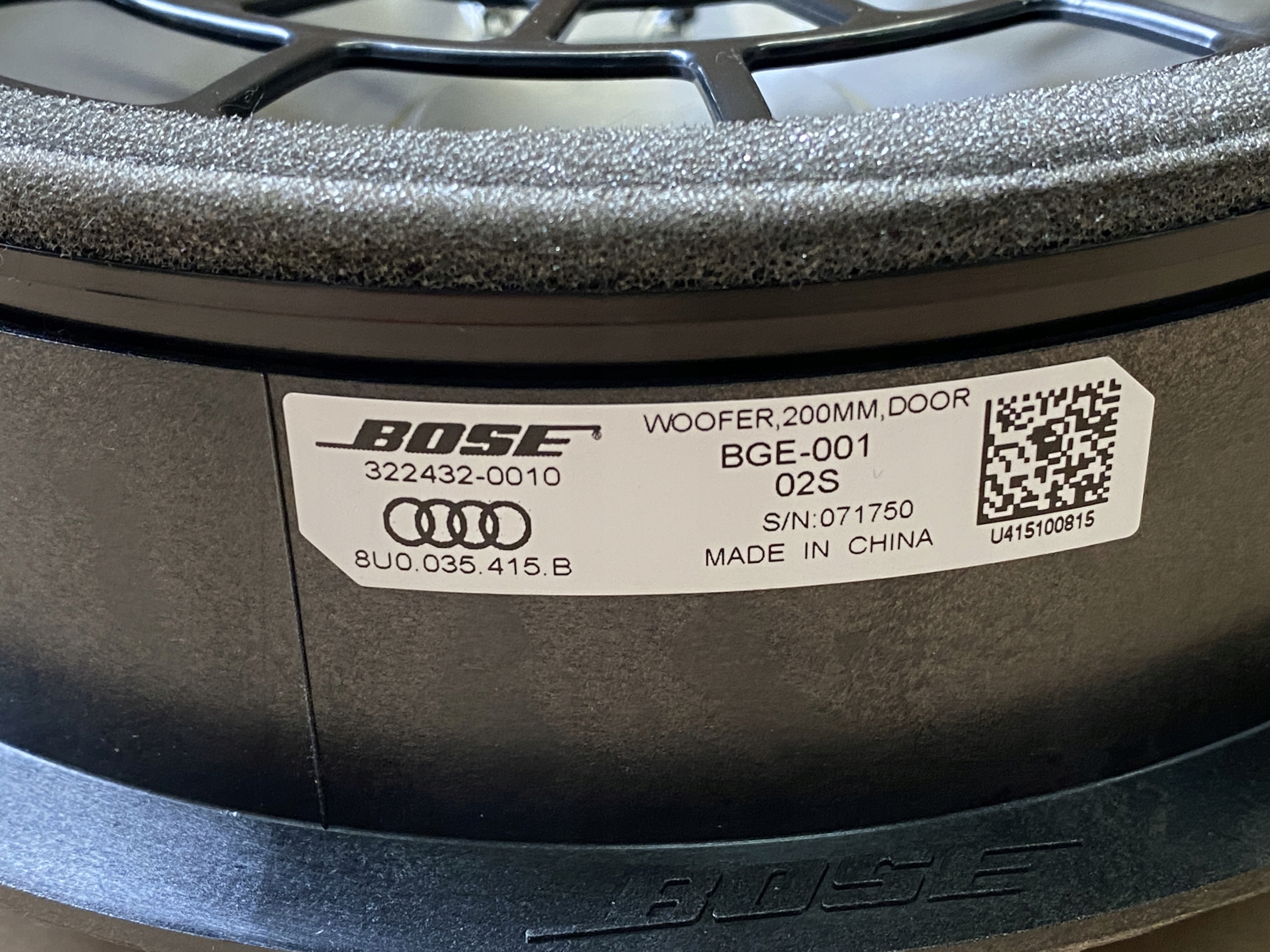AUDI Q3 8U speaker door BOSE 8U0035415B