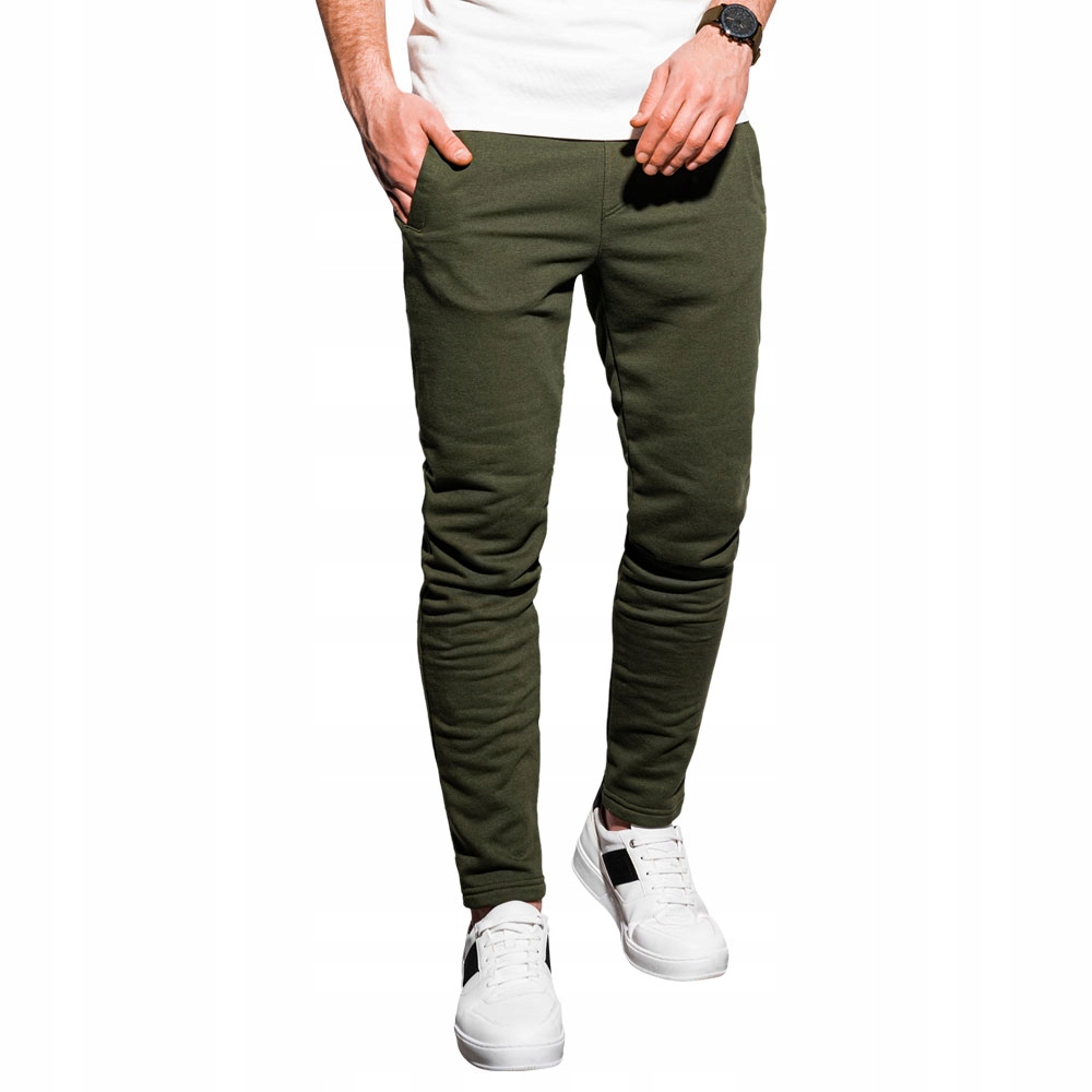 

Spodnie męskie dresowe trening P1004 khaki S