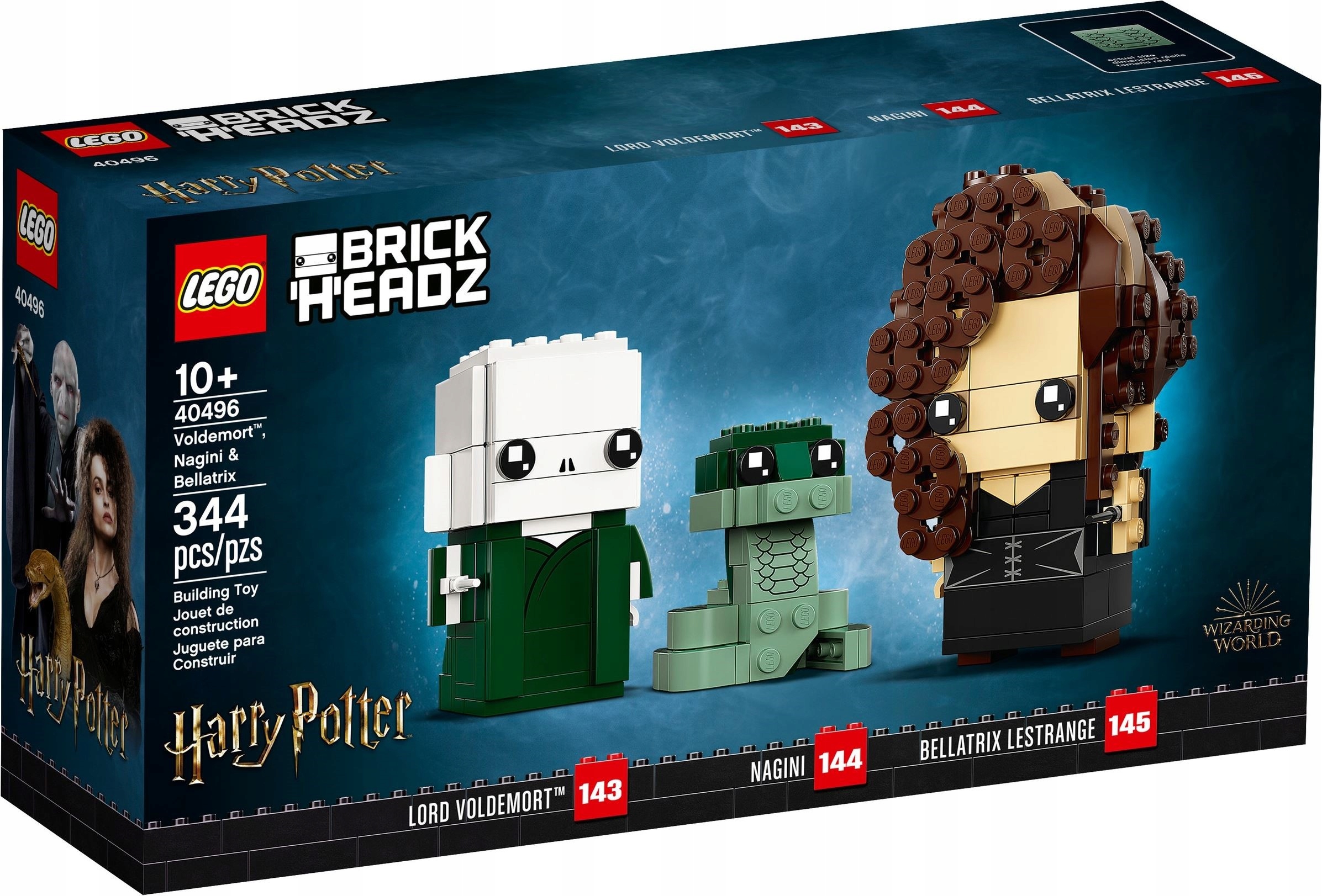 Lego BrickHeadz 40496 Voldemort, Nahý a Bellatrix