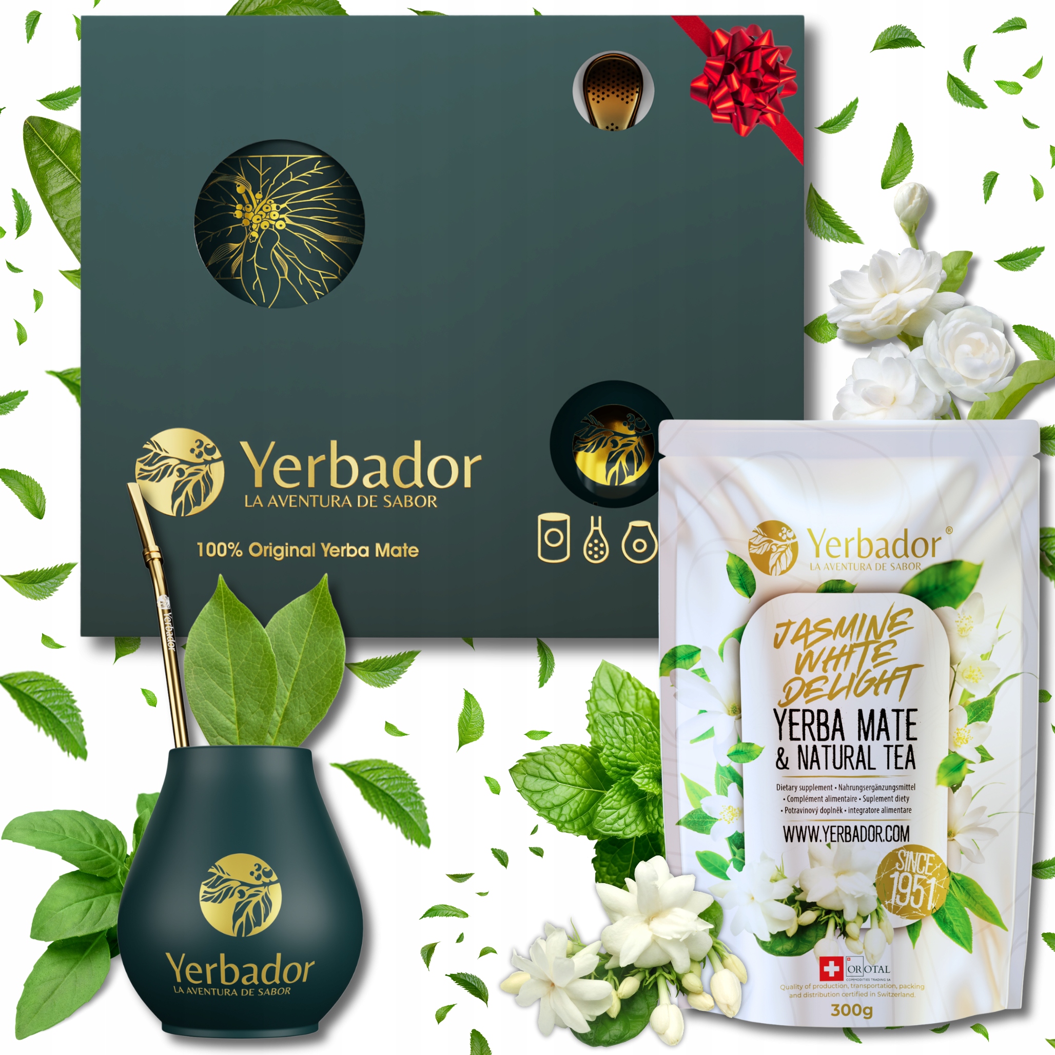 Levně Startovací Sada Yerba Mate s bílým jasmínovým čajem Matero Bombilla 300 g