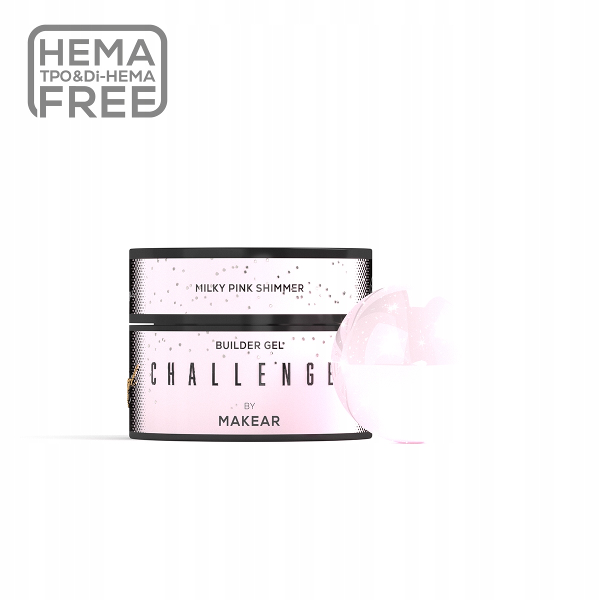 Żel Budujący Challengel Milky Pink Shimmer HG12