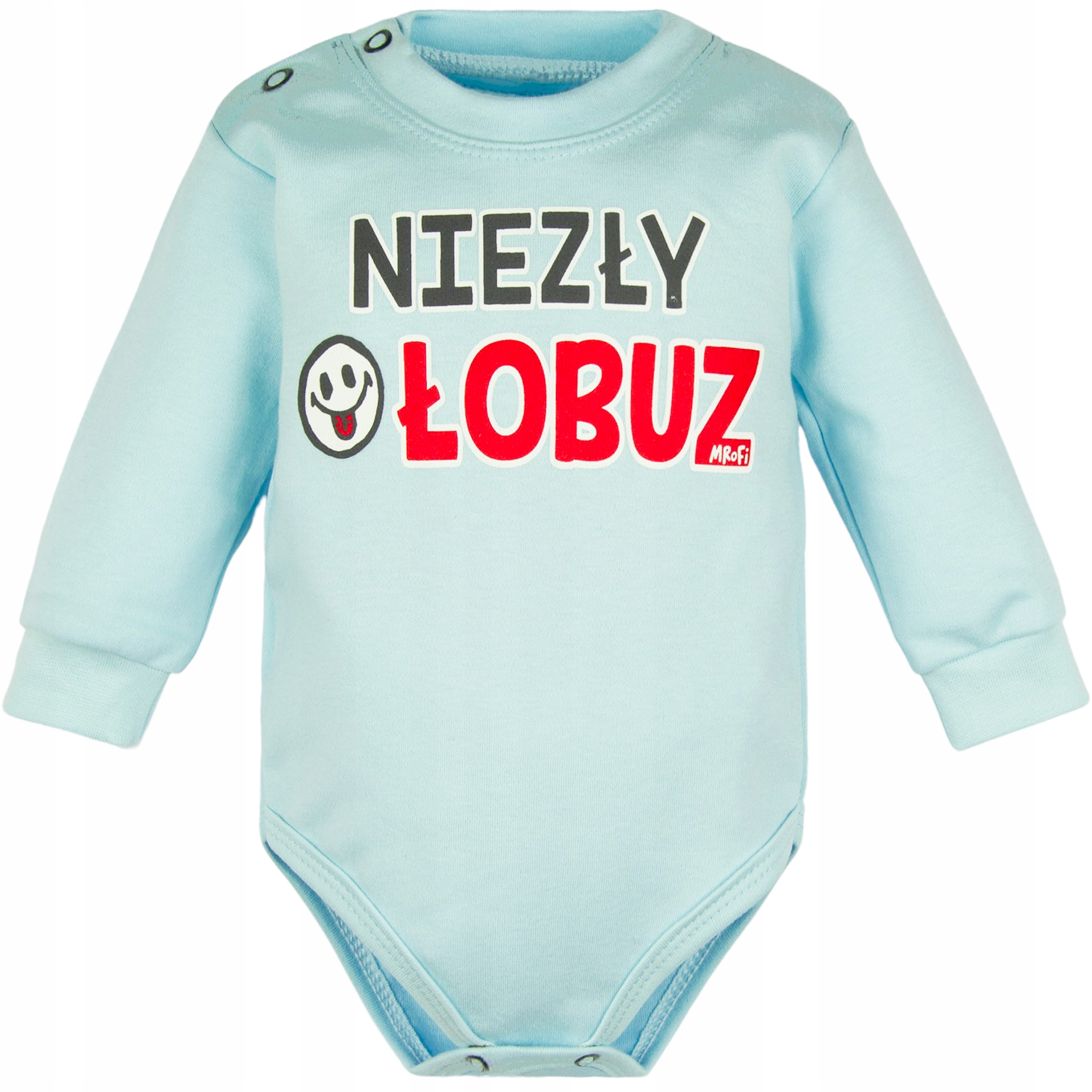 

Body długi rękaw Niezły Łobuz 74 z nadrukiem Mrofi