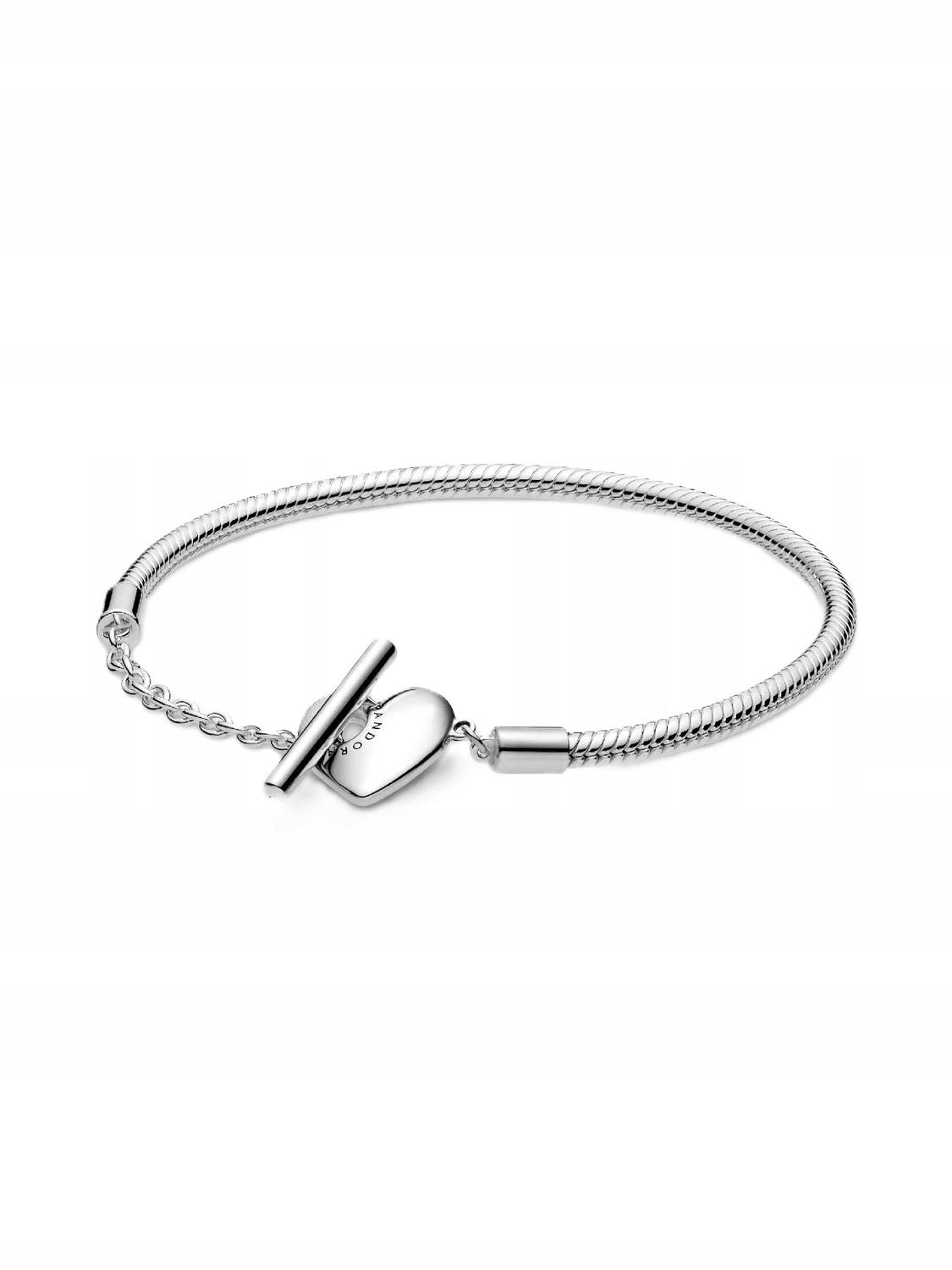 Dámský Náramek Pandora 599285C00-16 Moments Stříbrný Srdce Zapínání T