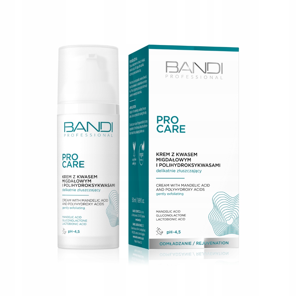 BANDI PRO CARE KREM Z KWASEM MIGDAŁOWYM I POLIHYDROKSYKWASAMI NOWY 50 ml