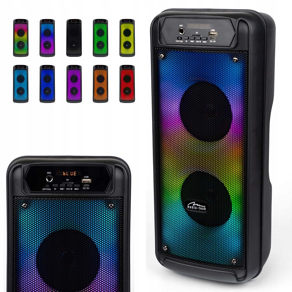 Bezprzewodowy Głośnik Bluetooth mobilna kolumna 600W Rgb/flame Radio MP3