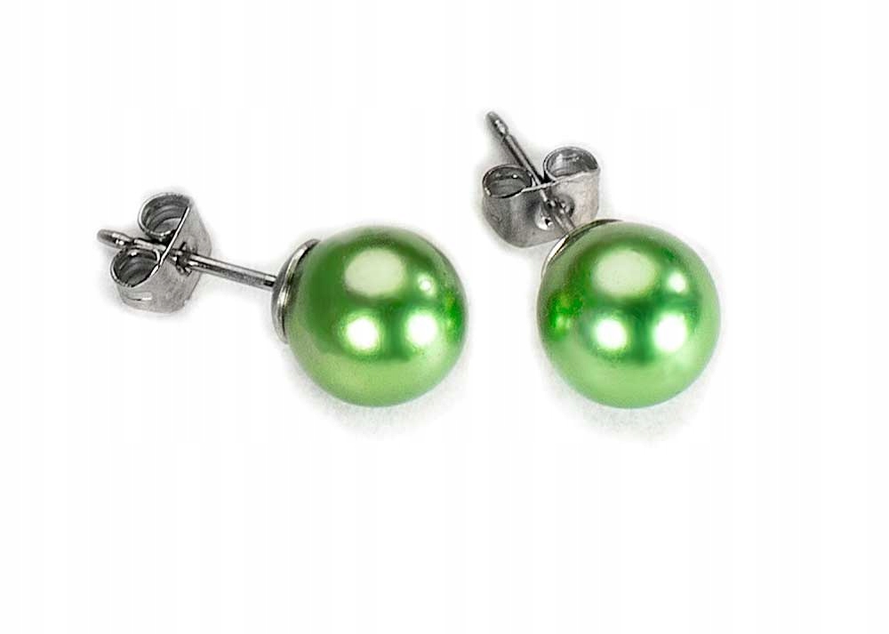 

Kolczyki Zielone Wkręty Perły Szklane Kiara