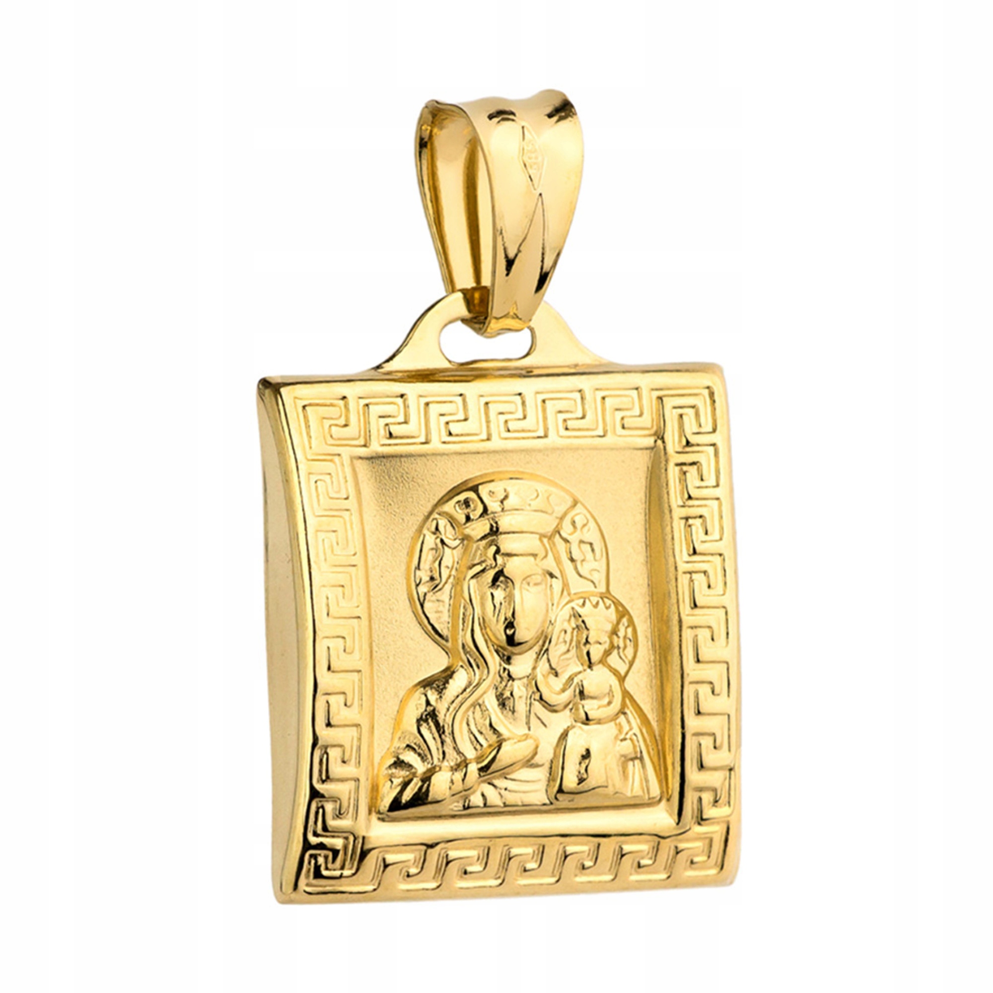 Zlatý Medailonek 585 Matka Boží Svaté Přijímání Křest 14k