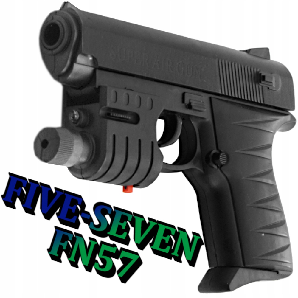 PISTOLET NA KULKI FIVE-SEVEN FN57 Z LASEREM I NIEBIESKĄ LATARKĄ REPLIKA ASG Marka inna
