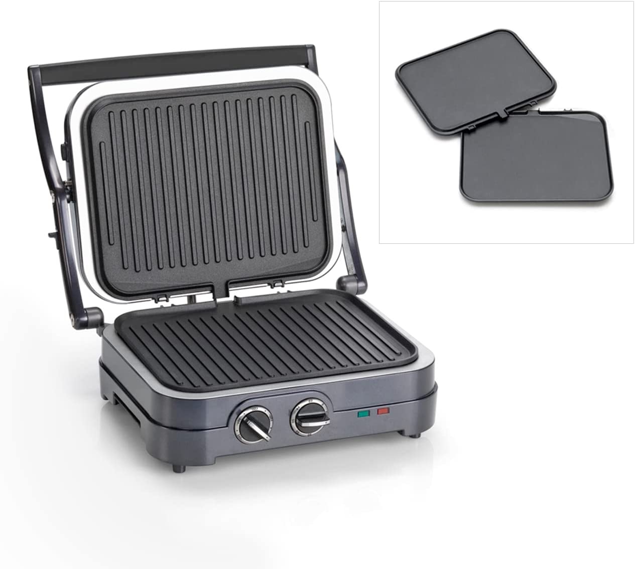 GRILL ELEKTRYCZNY 1600W OPIEKACZ ROZKŁADANY +TIMER
