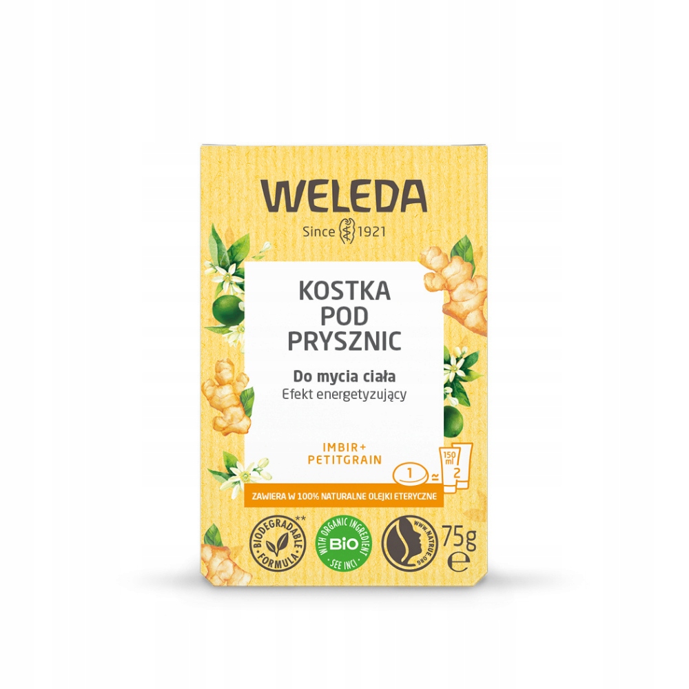 Weleda Ginger+petitgrain Citrus Osvěžující Mýdlo (mýdlo Do Sprchy) 75 G