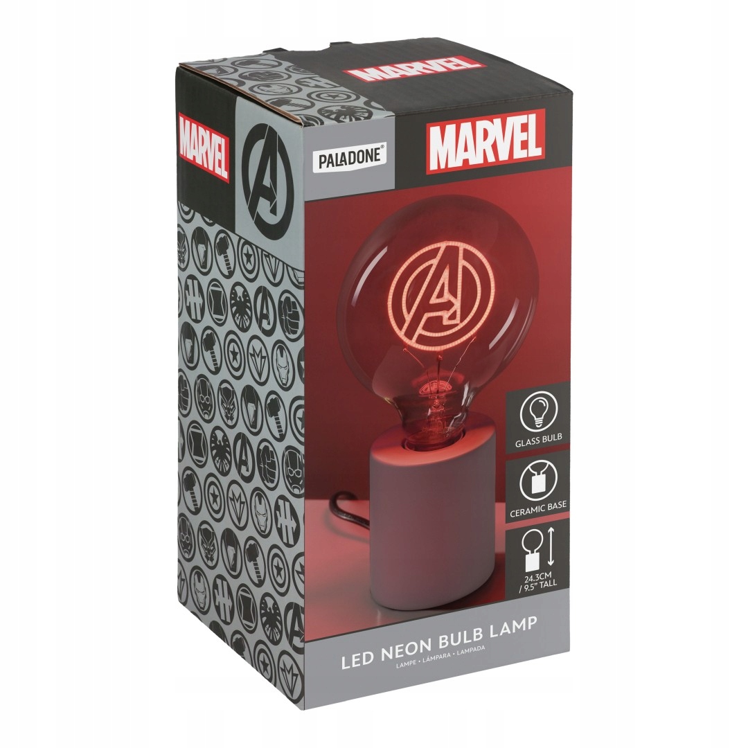Paladone Marvel Avengers Led lampa LED-neonová žárovka (24,3 cm)
