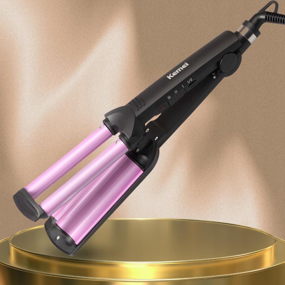 LOKÓWKA DO WŁOSÓW KEMEI FALOWNICA CERAMICZNA KARBOWNICA 55W TPC 200 Bezpieczeństwo nienagrzewające się elementy uchwyt antypoślizgowy