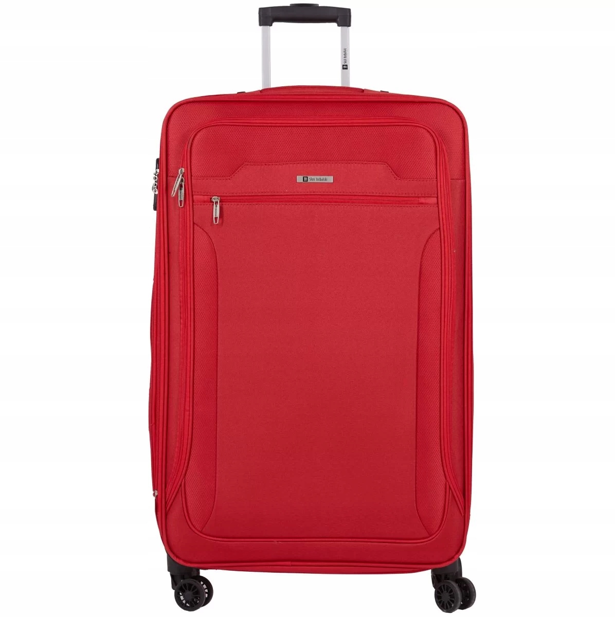 Velký látkový kufr, měkký, 80 cm, s rozšířením, červený