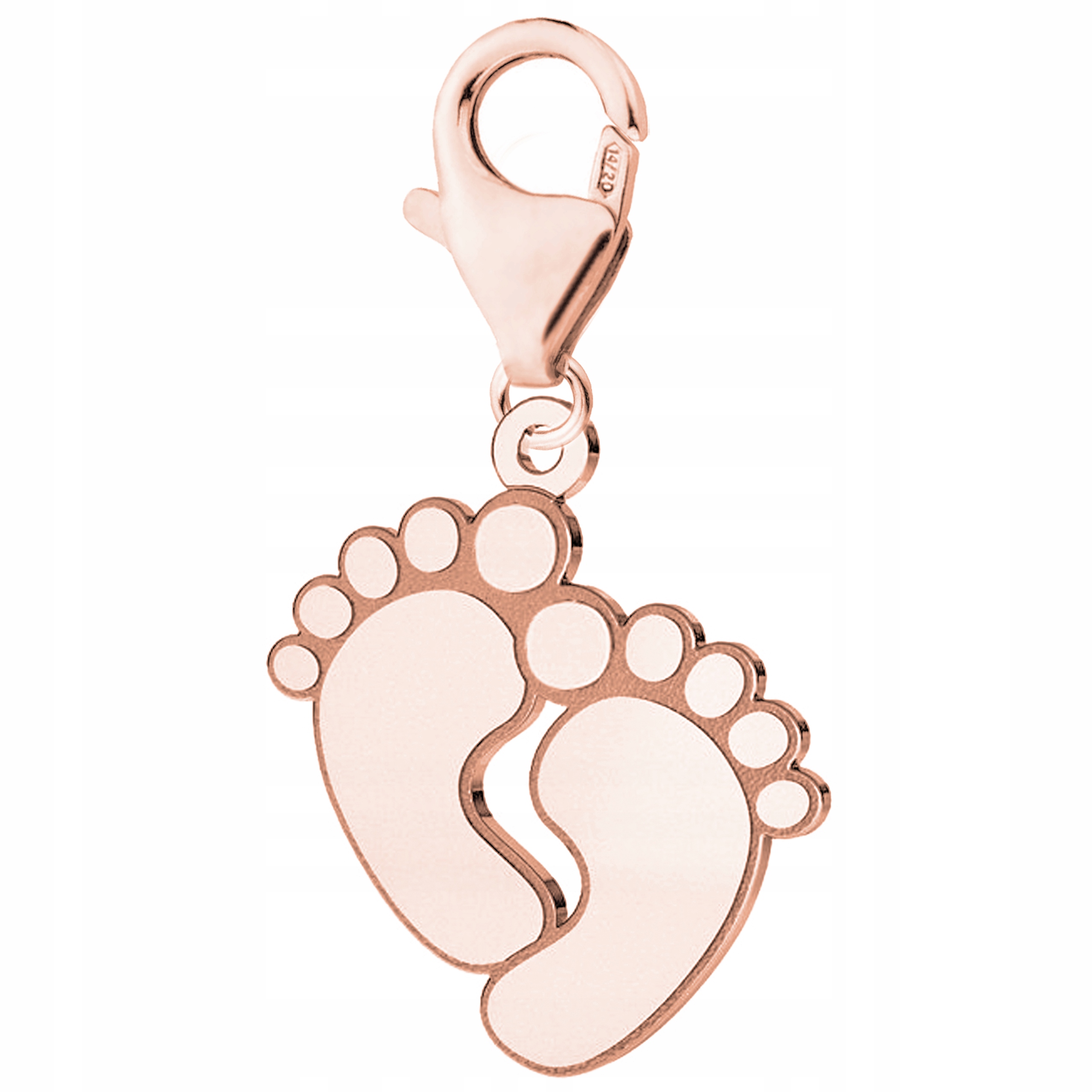 Přívěsek Pozlacený plech s dětskými nohami a chodidly Stříbro 925