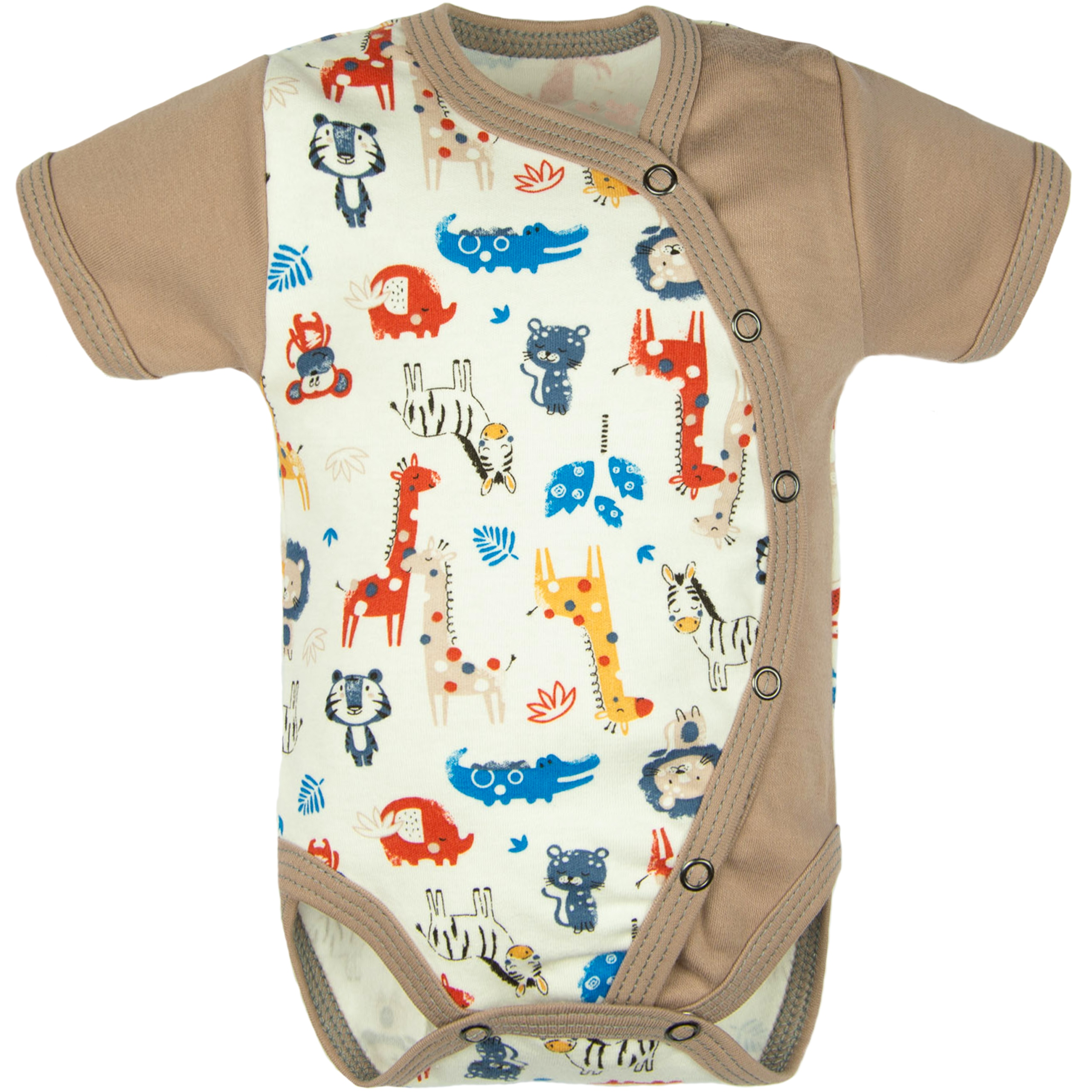 

Body unisex niemowlę Rozpinane Krótki Rękaw zoo 86